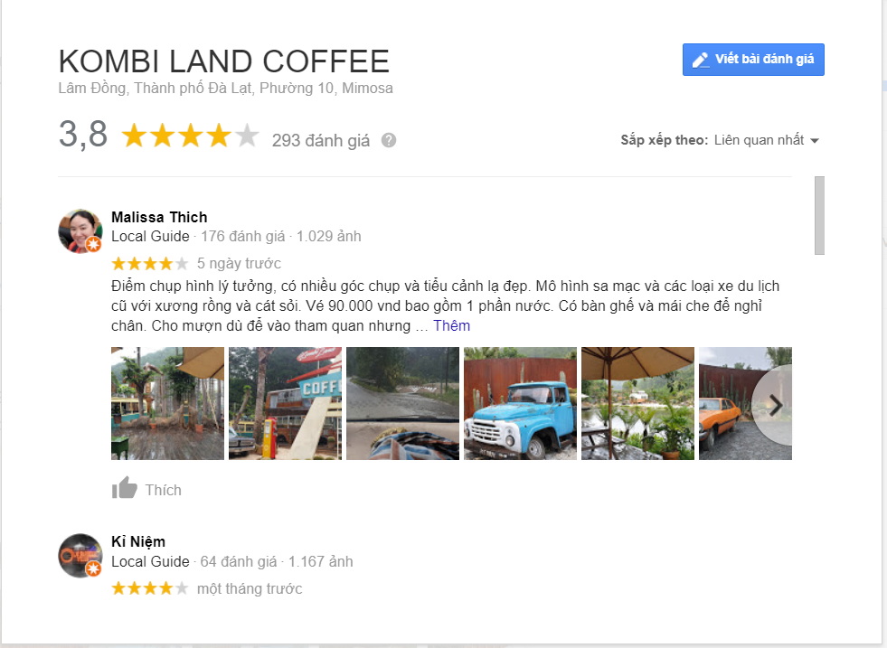 review kombi land coffee đà lạt