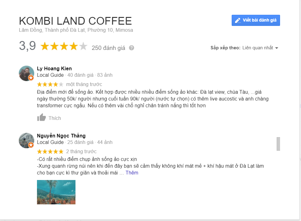 review kombi land coffee đà lạt